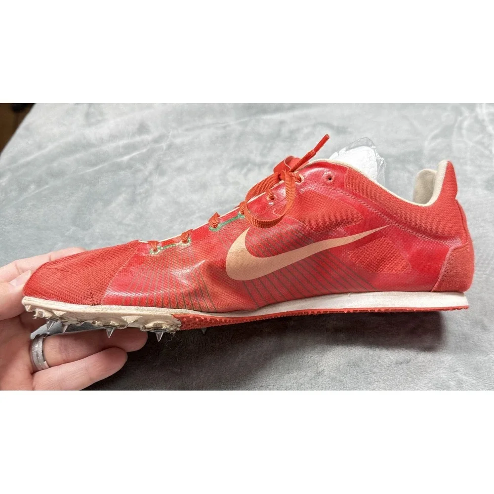Nike Zoom Rival D Shoes Mens Size 10.5 Red Track Field‎ Spikes 333661-611